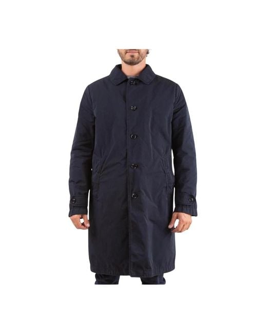 Aspesi Blue Single-Breasted Coats for men