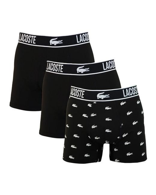 Lacoste Bedruckte boxershorts 3er pack in Black für Herren