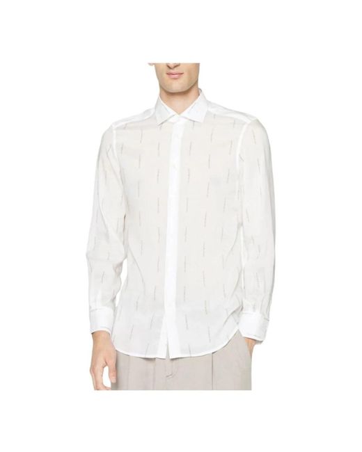 Emporio Armani White Casual Shirts for men