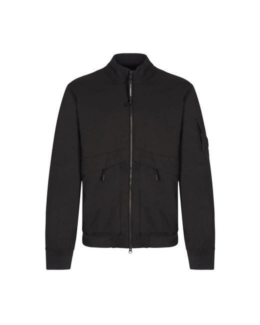 C P Company Black Bomber Jackets for men