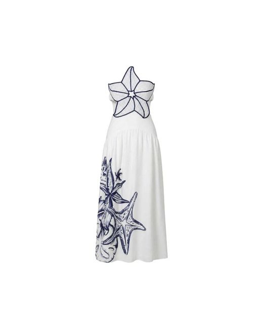 Farm Rio White Midi Dresses