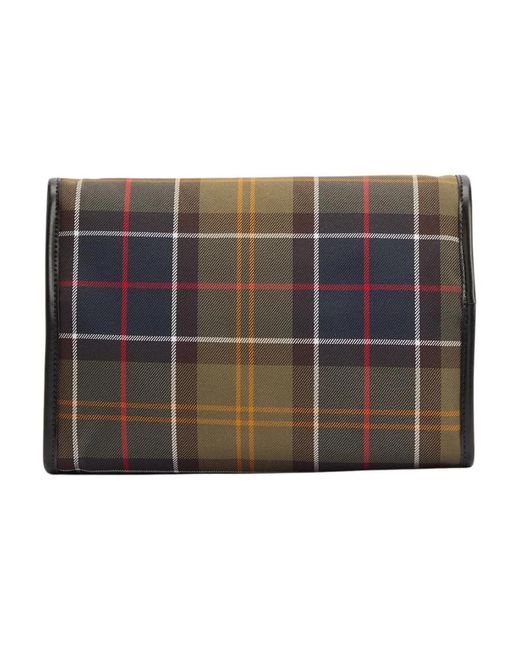 Barbour Tartan Hanging Washbag in het Black voor heren