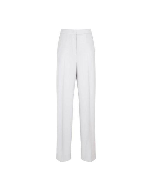 Wool straight pants di Fabiana Filippi in White