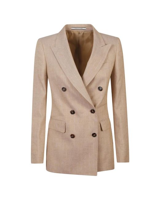 Tagliatore Jassen ,Leer Parigi Jacket in het Natural