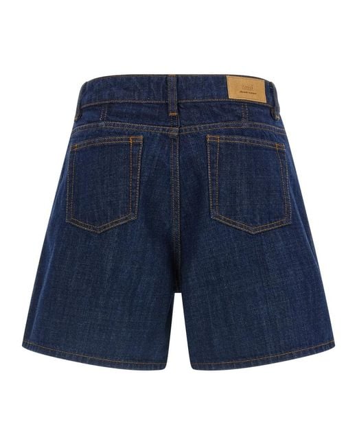 AMI Blue Denim Shorts