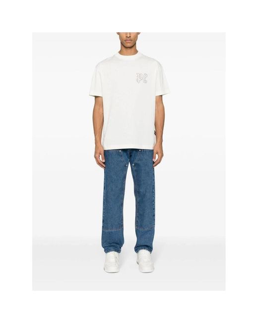 Palm Angels Blue Straight Jeans for men