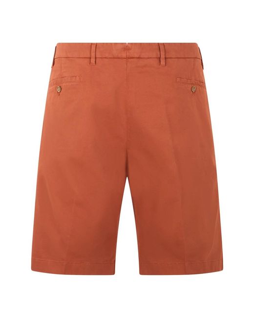 Fedeli Orange Casual Shorts for men