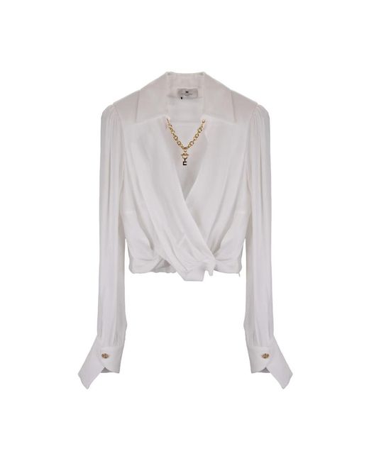 Elisabetta Franchi Gray Blouses