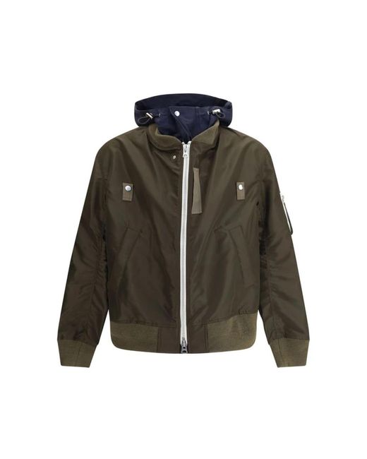 Sacai Green Light Jackets for men