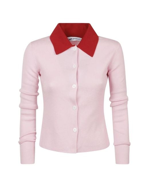 Cardigans Self-Portrait en coloris Pink
