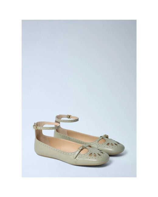 Chloé Metallic Misty Ballerina Flats