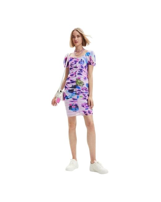 Desigual Fitted Mini Jurk in het Blue