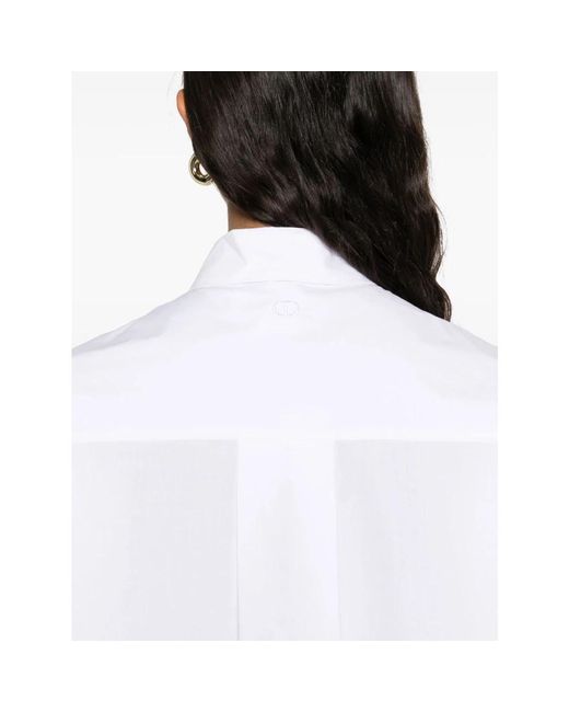 Twinset White Weißes hemd set stilvoll