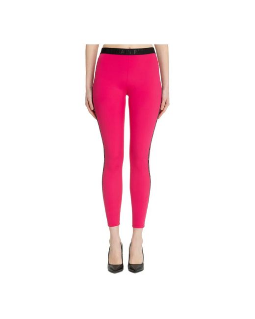 Balmain Pink Einfache logo leggings elastischer bund