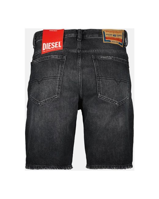 DIESEL Gray Denim Shorts for men