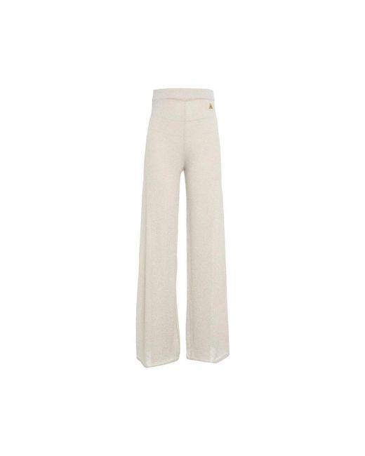 Akep White Wide Trousers