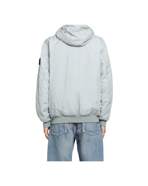 Stone Island Blue Bomber Jackets for men