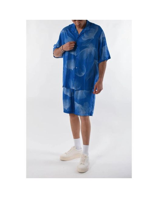 Armani Exchange Blue Short Sleeve Shirts for men