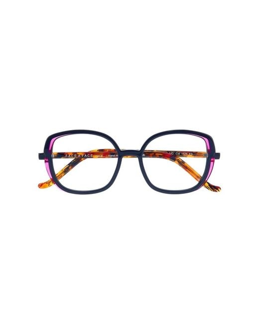 Face A Face Blue Glasses