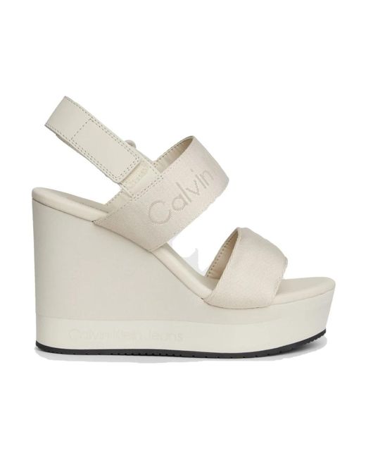 Calvin Klein White Wedges