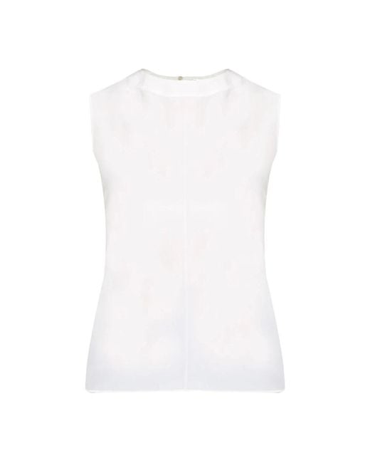 Saint Laurent White Sleeveless Tops