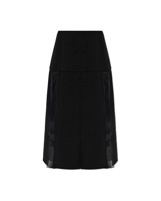 Jil Sander Slit Skirt in het Black