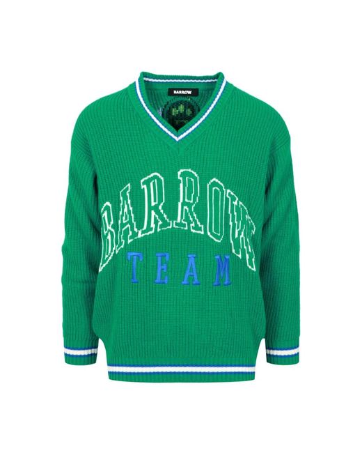 V-Neck Knitwear Barrow pour homme en coloris Green