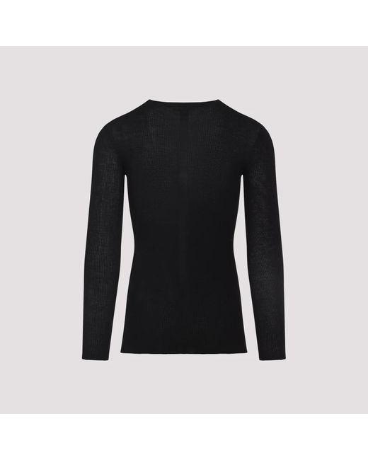 Rick Owens Round-Neck Knitwear in het Black voor heren