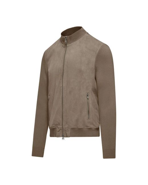 Leather Jackets di Bomboogie in Green da Uomo