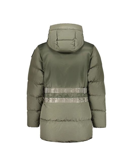 Parajumpers Jassen ,Groen ,Polyester Olijfgroene Gewatteerde Jas Met Capuchon in het Green voor heren