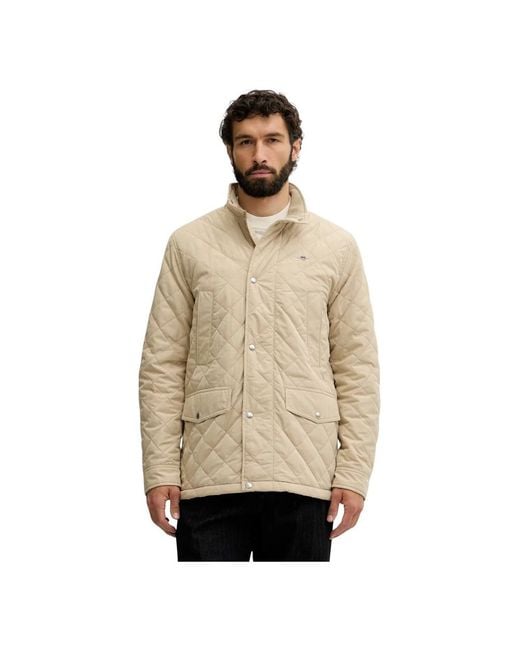 Gant Jassen ,Polyester Gewatteerde Windcheater Mid Jacket in het Natural voor heren