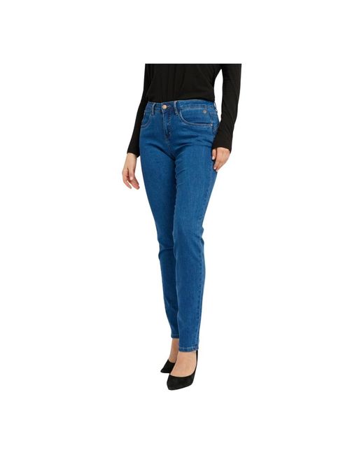 Cream Blue Skinny Fit Jeans