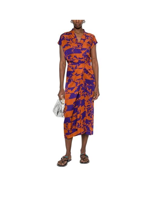 Dries Van Noten Red Wrap Dresses