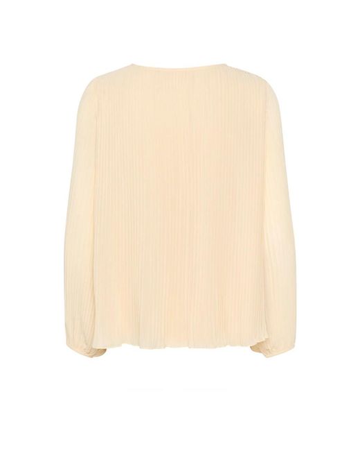 Saint Tropez Overhemden ,Creme Blouse Met Unieke Stijl in het Natural