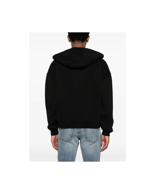 Cole Buxton Hoodies & Sweatvesten ,Zwart ,Katoen Zwarte Grafische Print Hoodie in het Black voor heren