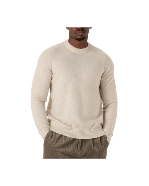 SELECTED Beiger Strickpullover Mit Rundhalsausschnitt in Natural für Herren