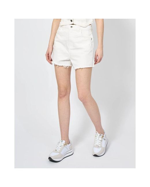 Denim Shorts Patrizia Pepe de color White