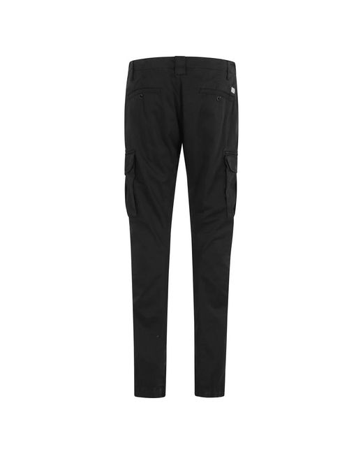 C P Company Black Slim-Fit Trousers for men