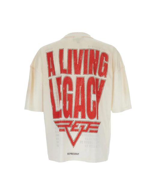 Represent White T-Shirts for men