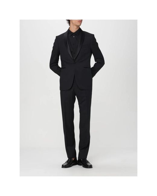 Tagliatore Black Single Breasted Suits for men