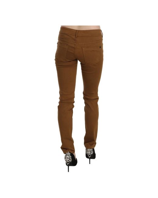 Plein Sud Brown Slim-Fit Jeans