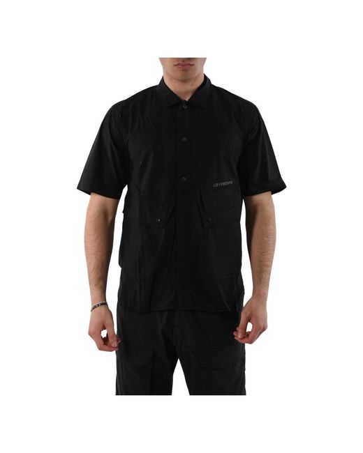 C P Company Black Short Sleeve Shirts for men