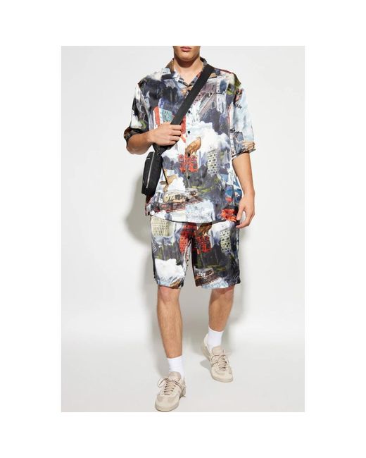 Off-White c/o Virgil Abloh Short Sleeve Shirts in het Blue voor heren