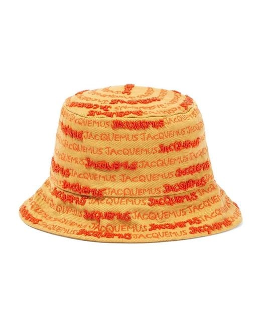 Jacquemus Orange Le Bob Bordado Hat