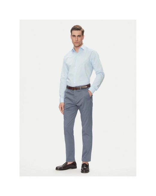 Calvin Klein Camicia Slim in het Blue voor heren