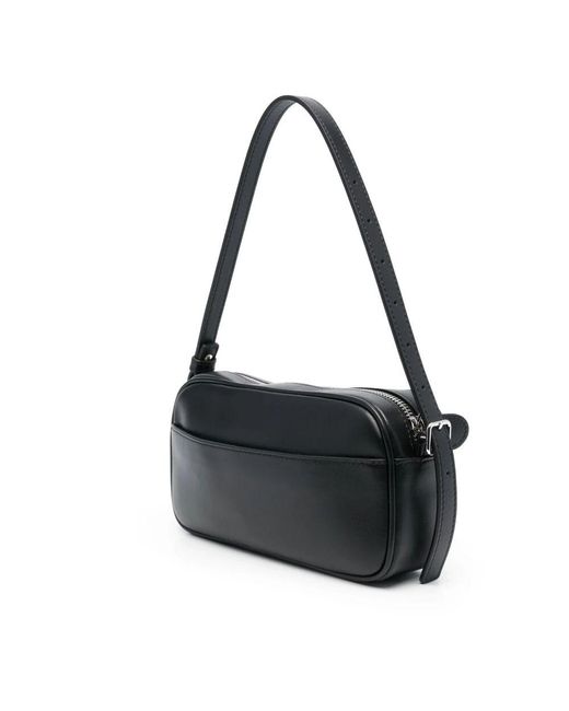 Courreges Black Schwarze ac baguette handtasche