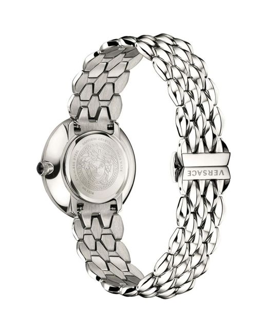Versace Metallic V-flare edelstahl armbanduhr
