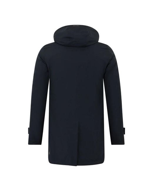 Herno Blue Single-Breasted Coats for men