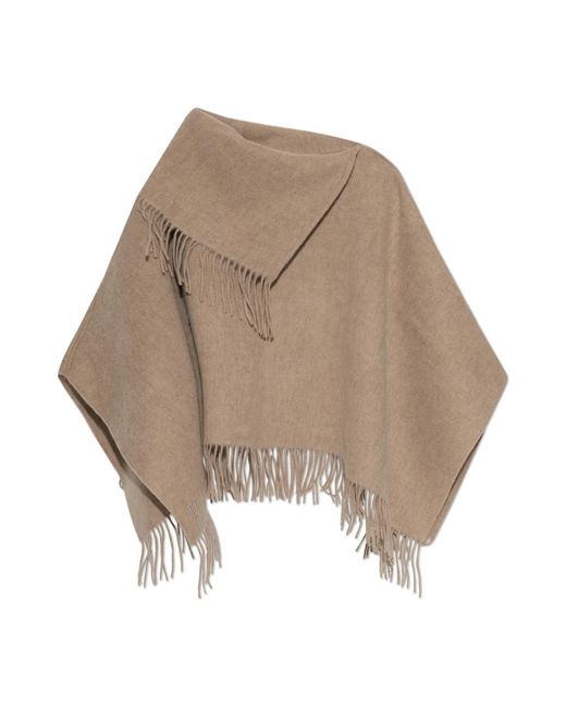 Poncho in lana di By Malene Birger in Natural