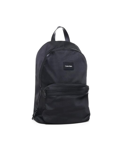 Calvin Klein Ecoleather finish schwarzer rucksack in Blue für Herren